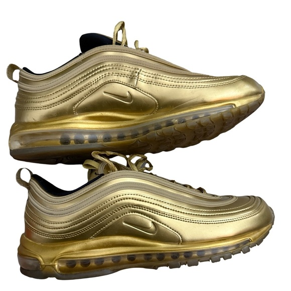 NIKE AIR MAX 97 QS Olympic Men’s Sneakers Metallic Gold 12 $398 EUC Collectible - Picture 1 of 6